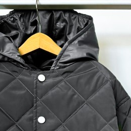 Весняна куртка унісекс чорна з капюшоном від 68 до 152 см