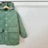 Весняна куртка унісекс оливкова з капюшоном від 68 до 152 см